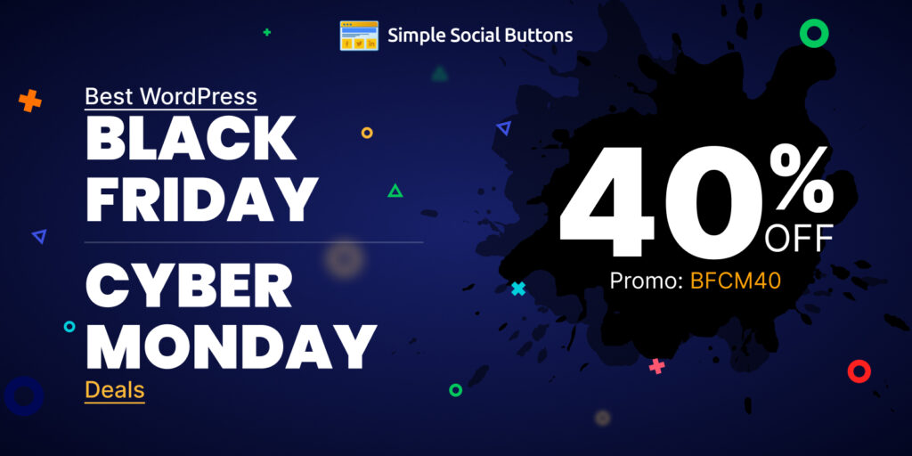 WordPress Black Friday Simple Social Button