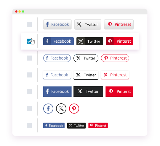 7 Different Fetching Social Button Designs